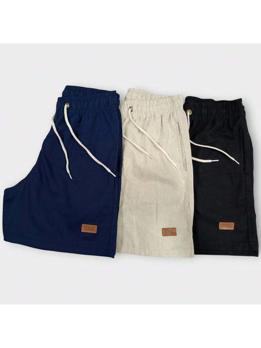 Kit 3 Bermudas Resort Premium | Linho Blend (Coleção Verão)