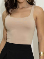 Regata Feminina Decote Quadrado em Suplex