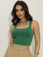 Regata Feminina Decote Quadrado em Suplex