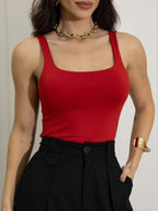 Regata Feminina Decote Quadrado em Suplex