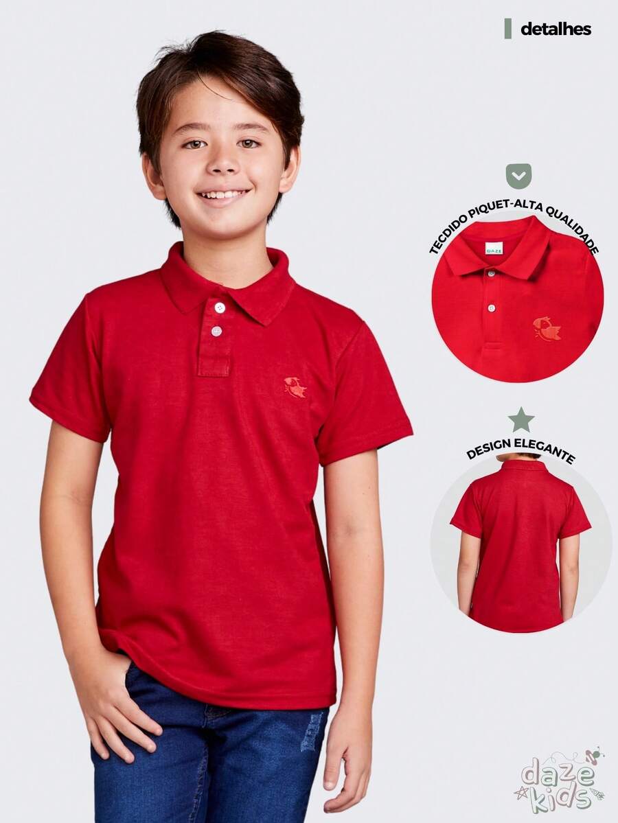 Kit 3 Polos Premium Infantil Daze