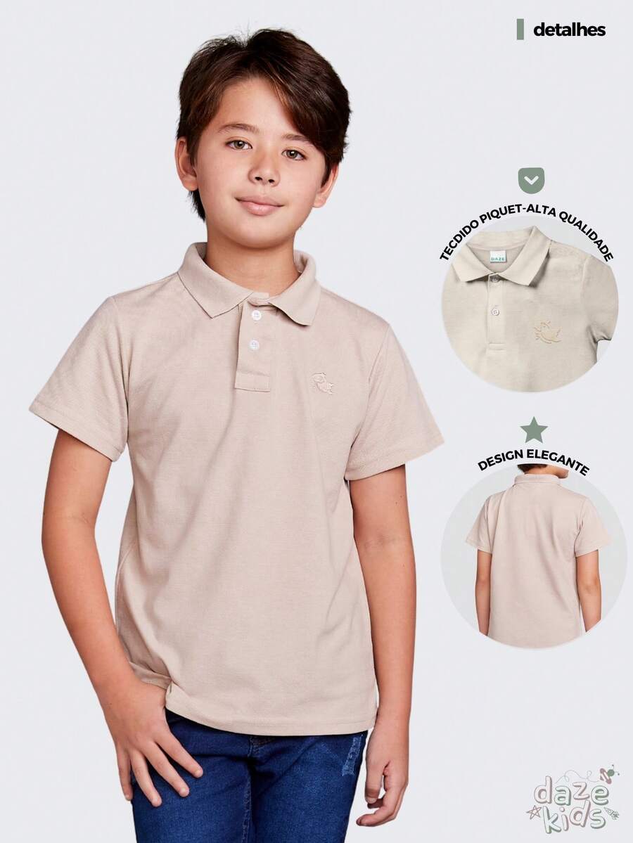 Kit 3 Polos Premium Infantil Daze