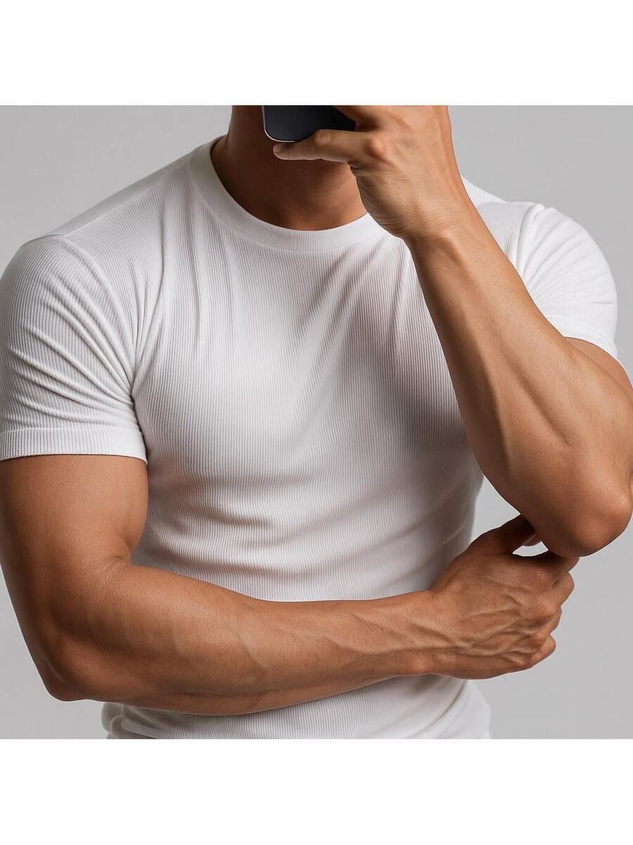 Camiseta Premium canelada masculina