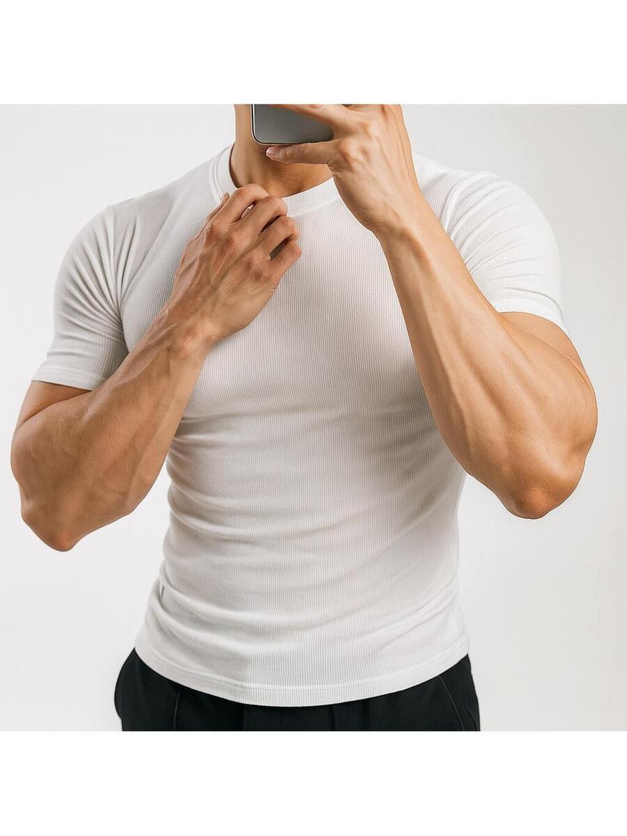 Camiseta Premium canelada masculina