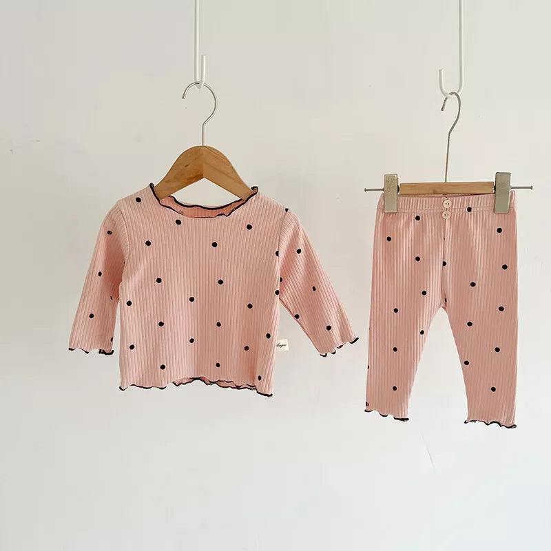 Conjunto Infantil Feminino Estampa de Bolinhas