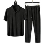 Conjunto Camiseta + Calça Masculina de Linho