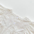 Romper Feminino Infantil Branco Minimalista