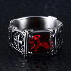 Anel Masculino Cruz com Ametista