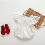 Romper Feminino Infantil Branco Minimalista