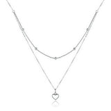 Colar Feminino Duplo Encanto em Prata 925