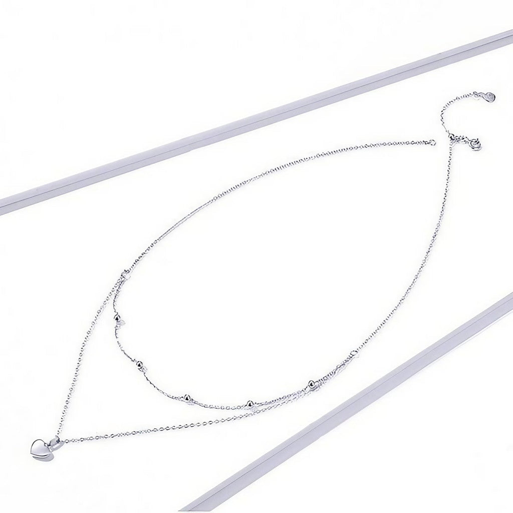 Colar Feminino Duplo Encanto em Prata 925