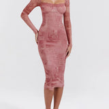 Vestido Lace Body-Hugging de Renda