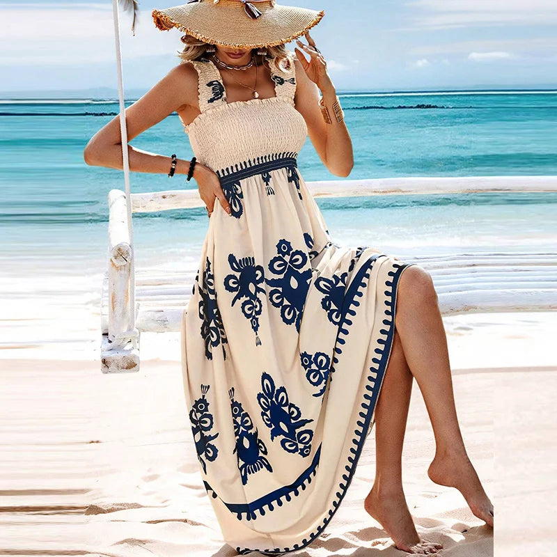 Vestido Longo Praia com Caimento Leve e Solto